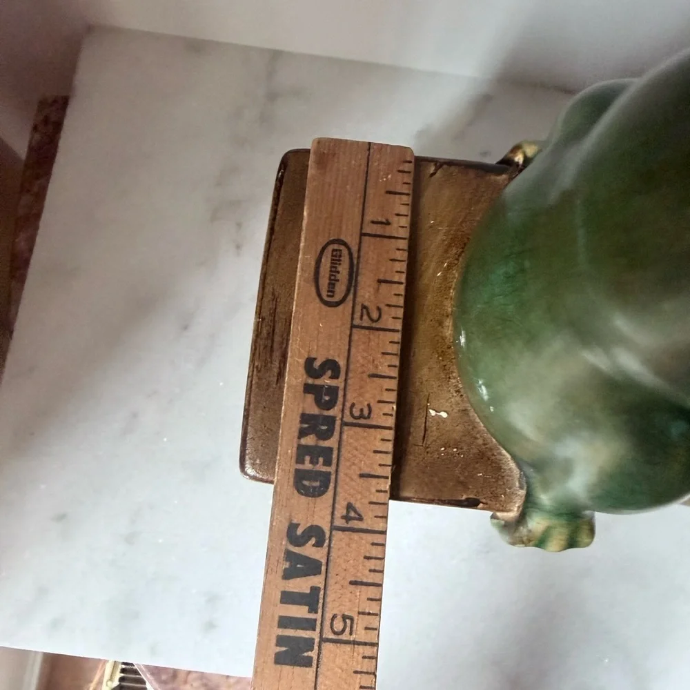 Charming Frog Bookends - Green and Brown